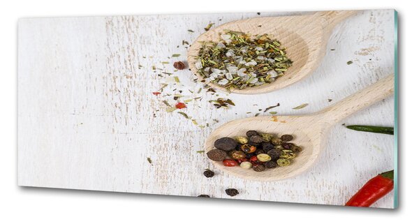 Panou sticlă decorativa bucătărie Legume și mirodenii
