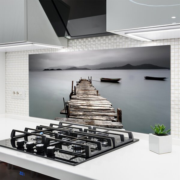 Panou sticla bucatarie Podul Sea Arhitectura Gray