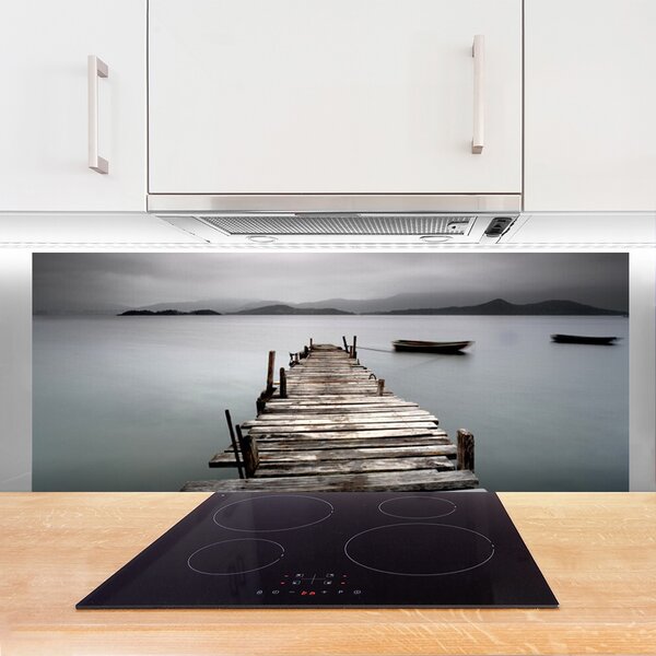 Panou sticla bucatarie Podul Sea Arhitectura Gray