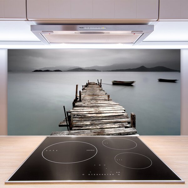 Panou sticla bucatarie Podul Sea Arhitectura Gray