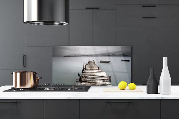 Panou sticla bucatarie Podul Sea Arhitectura Gray