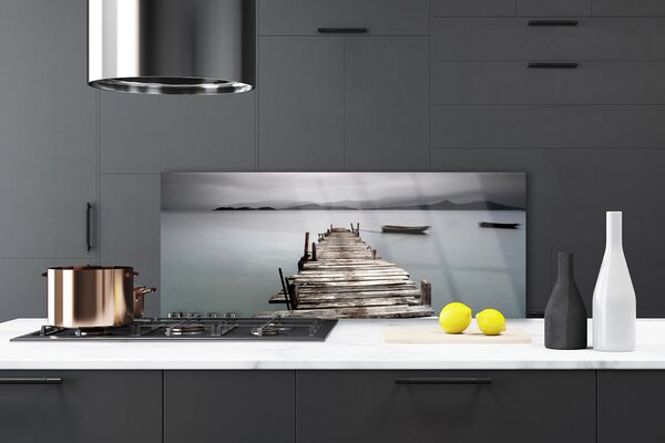 Panou sticla bucatarie Podul Sea Arhitectura Gray