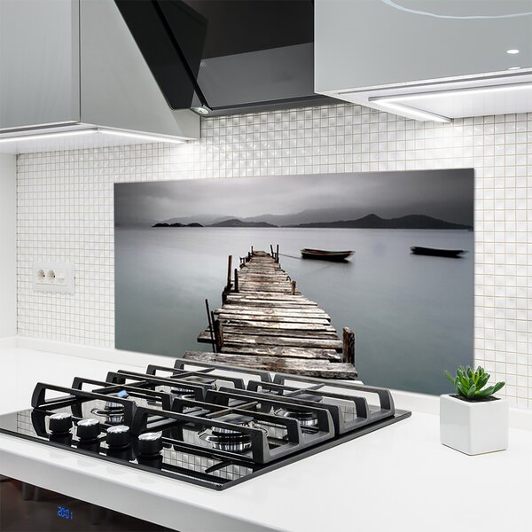 Panou sticla bucatarie Podul Sea Arhitectura Gray