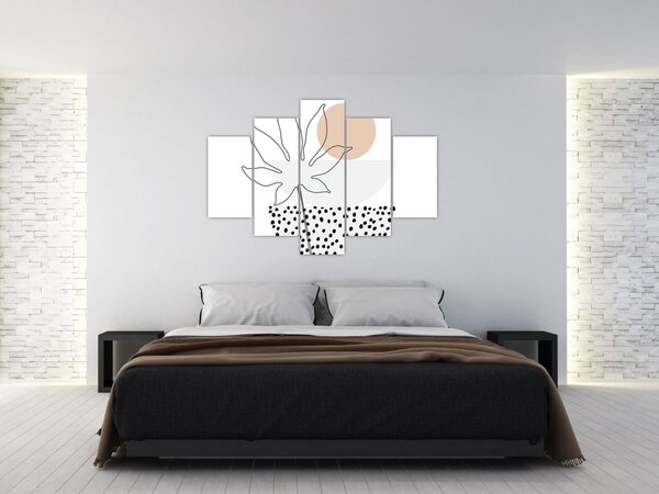 Tablou - Linie de artă flori N⁰3 (150x105 cm)