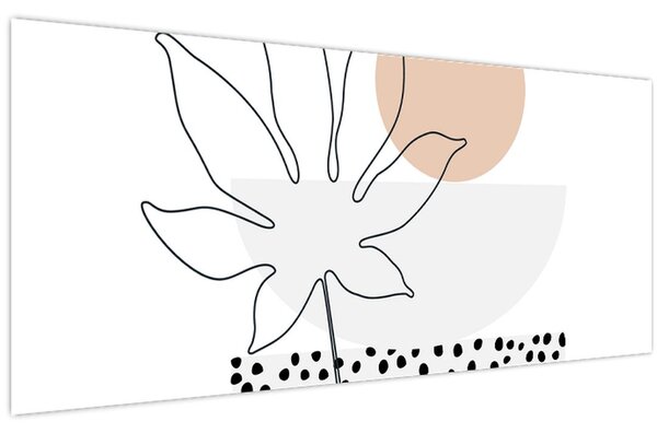 Tablou - Linie de artă flori N⁰3 (120x50 cm)