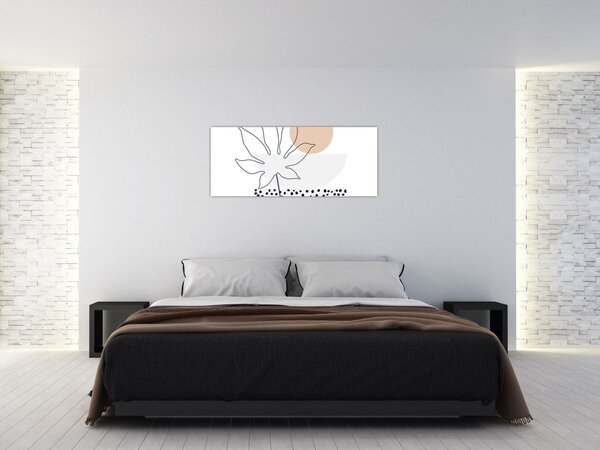 Tablou - Linie de artă flori N⁰3 (120x50 cm)
