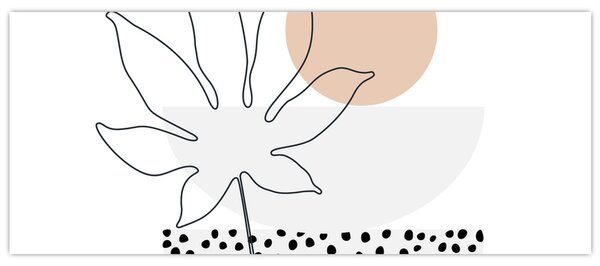 Tablou - Linie de artă flori N⁰3 (120x50 cm)