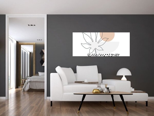 Tablou - Linie de artă flori N⁰3 (120x50 cm)
