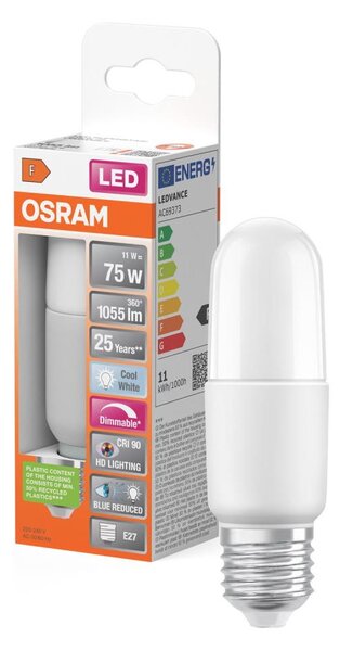Bec LED dimabil STICK, soclu E27, 11W, 230V, 4000K, CRI 90 - Osram