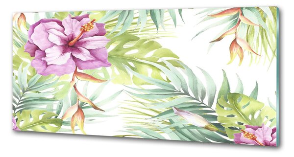 Sticlă pentru bucătărie flori Hawaii