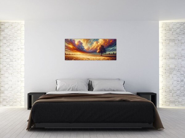 Tablou – Arbore pe câmp (120x50 cm)