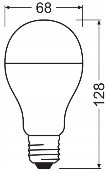 Set 2 becuri LED VALUE CLASSIC E27/19W/230V 2700K - Osram