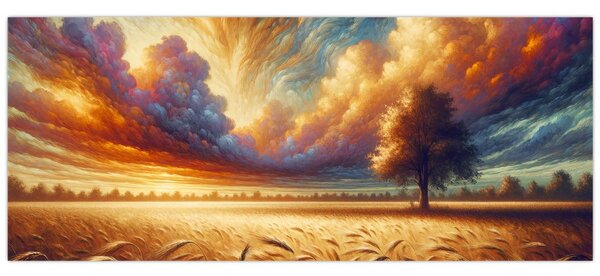 Tablou – Arbore pe câmp (120x50 cm)