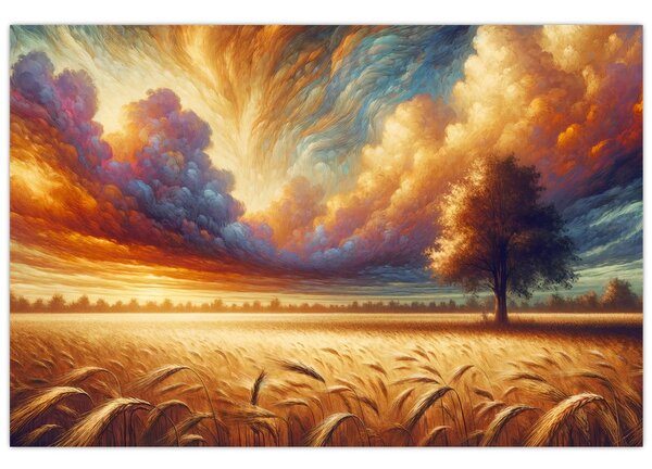 Tablou – Arbore pe câmp (90x60 cm)