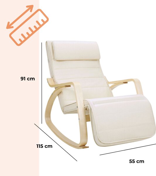 Jurhan Scaun balansoar SWING, capacitate max. 150kg, 67x115x91cm, bej