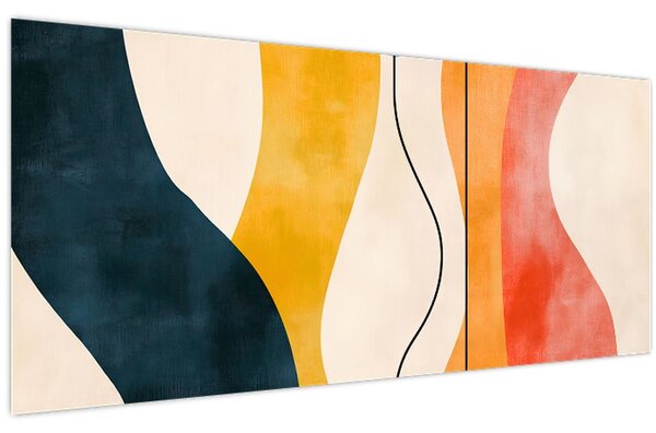Tablou - Ilustrație colorată minimalistă II. (120x50 cm)