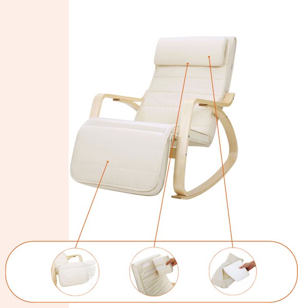 Jurhan Scaun balansoar SWING, capacitate max. 150kg, 67x115x91cm, bej