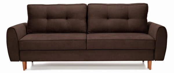 Canapea Extensibilă 3 locuri, RIGA, cu ladă de depozitare, 229x90x90 cm, Maro-Enjoy