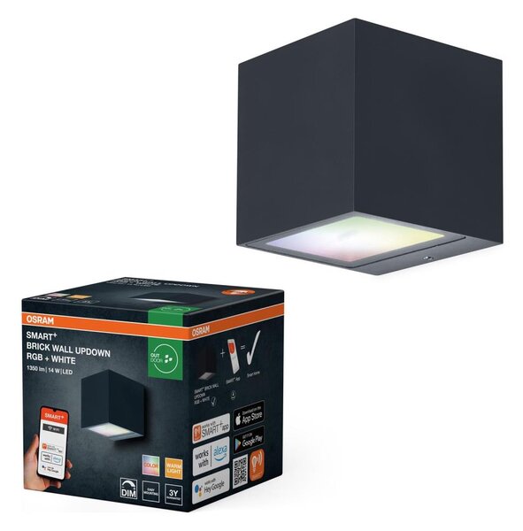 Osram - SMART+ BRICK Aplică de perete LED RGBW reglabilă pentru exterior LED/14W/230V IP44 Wi-Fi