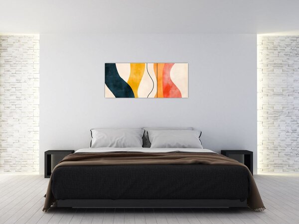 Tablou - Ilustrație colorată minimalistă II. (120x50 cm)