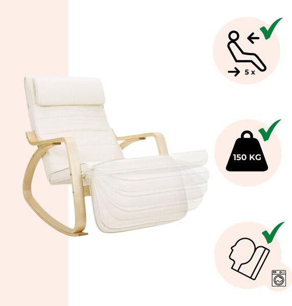 Jurhan Scaun balansoar SWING, capacitate max. 150kg, 67x115x91cm, bej