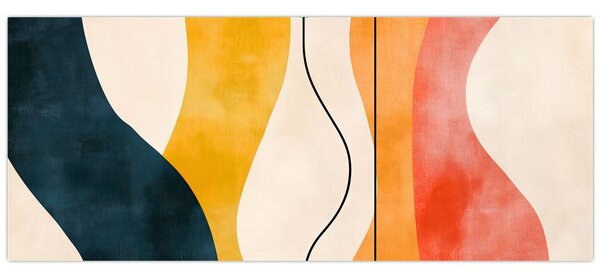 Tablou - Ilustrație colorată minimalistă II. (120x50 cm)