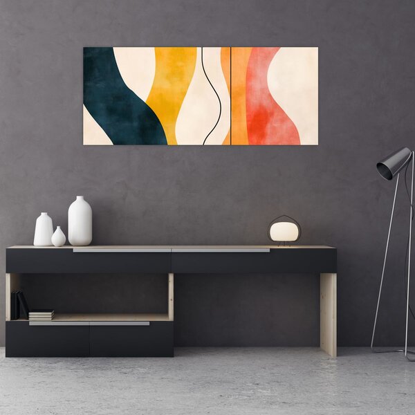 Tablou - Ilustrație colorată minimalistă II. (120x50 cm)