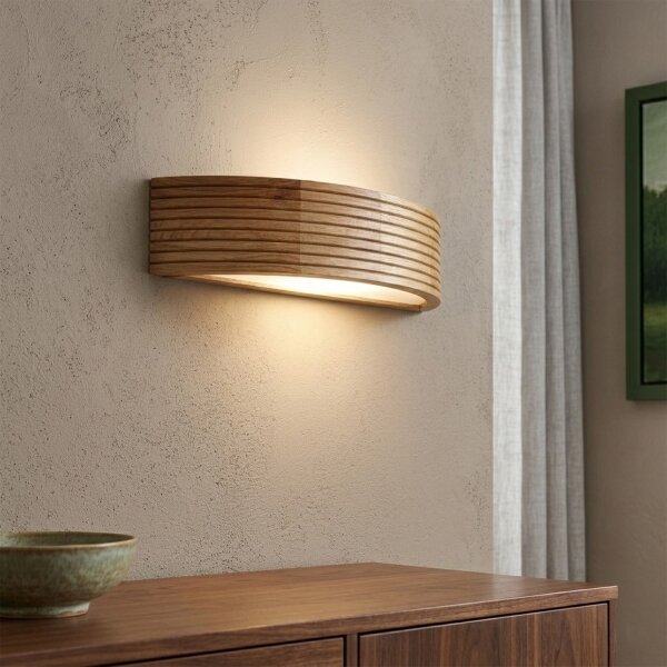 Brilagi - Aplică de perete LED CARVALHO MODERN 3xE27/60W/230V stejar