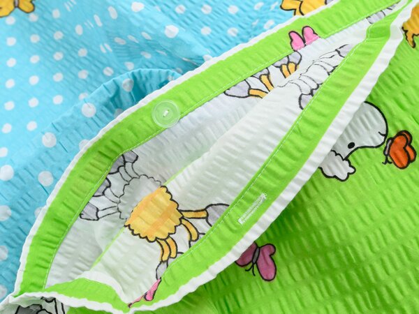 Lenjerie de pat pentru patut OVECKY albastra Dimensiune lenjerie de pat: 45 x 65 cm | 90 x 135 cm