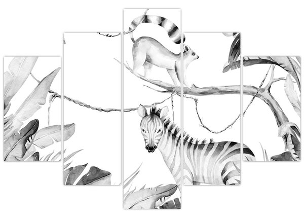 Tablou - Acuarelă Jungla (150x105 cm)