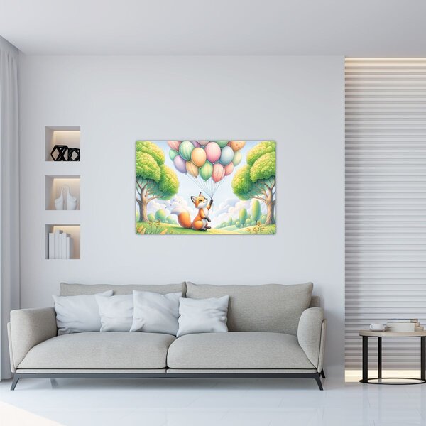 Tablou – Vulpe fericită (90x60 cm)