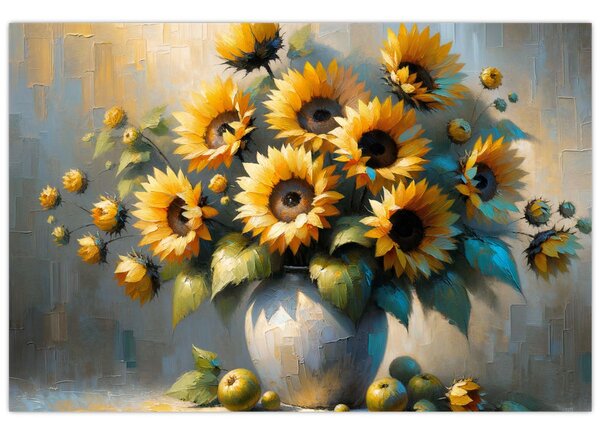 Tablou – Vază cu floarea-soarelui (90x60 cm)