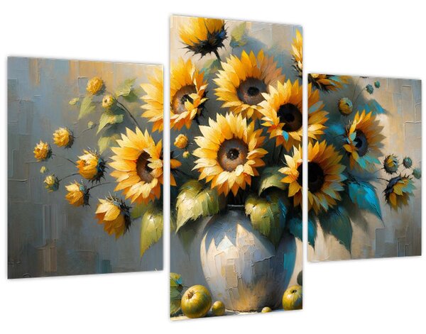 Tablou – Vază cu floarea-soarelui (90x60 cm)