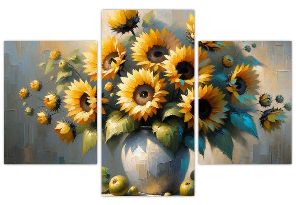 Tablou – Vază cu floarea-soarelui (90x60 cm)