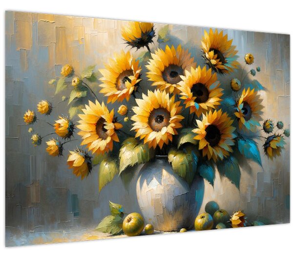 Tablou – Vază cu floarea-soarelui (90x60 cm)