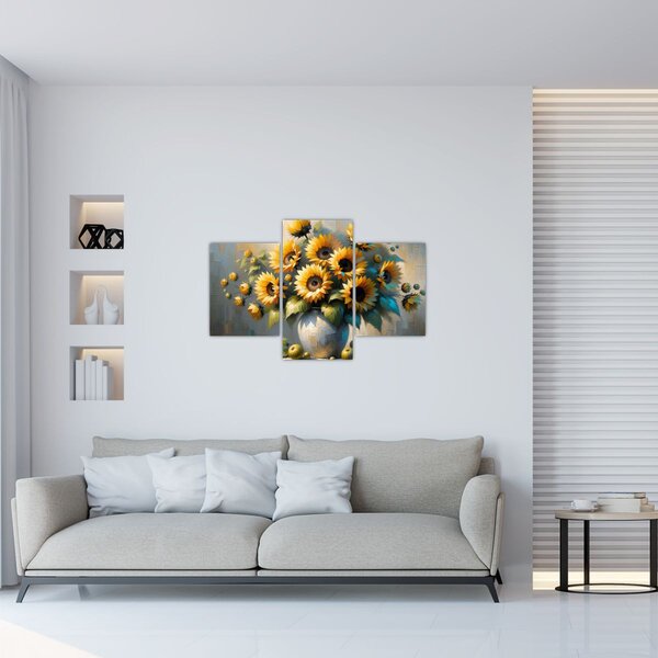 Tablou – Vază cu floarea-soarelui (90x60 cm)