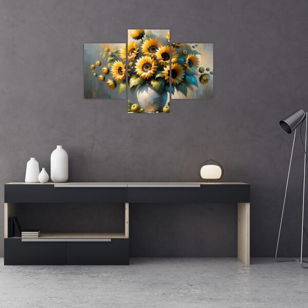 Tablou – Vază cu floarea-soarelui (90x60 cm)