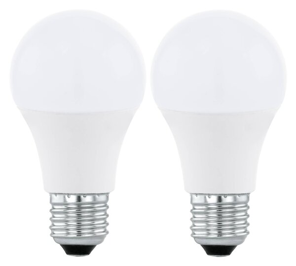 SET 2x bec LED RGBW dimabil Eglo 11587 A60 E27/9W/230V 2700-6500K + telecomandă