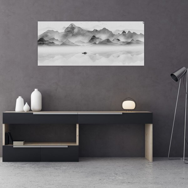 Tablou - Lac japonez (120x50 cm)