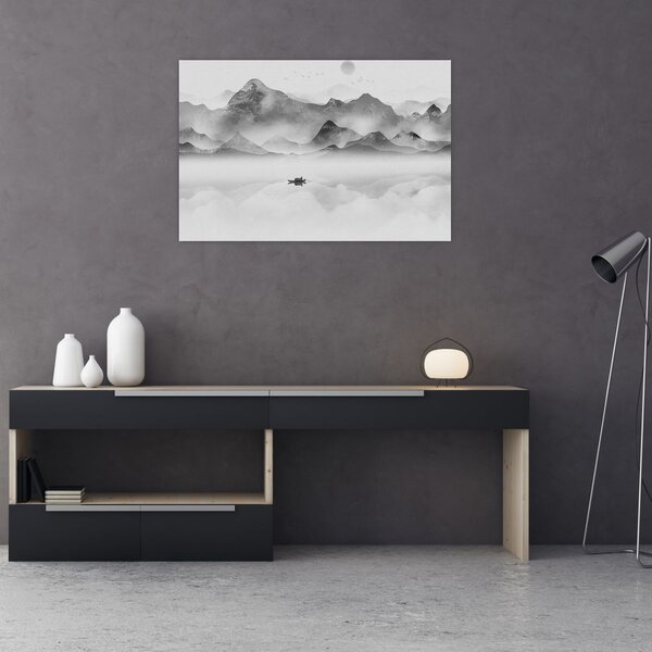 Tablou - Lac japonez (90x60 cm)