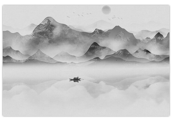 Tablou - Lac japonez (90x60 cm)