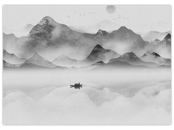 Tablou - Lac japonez (70x50 cm)
