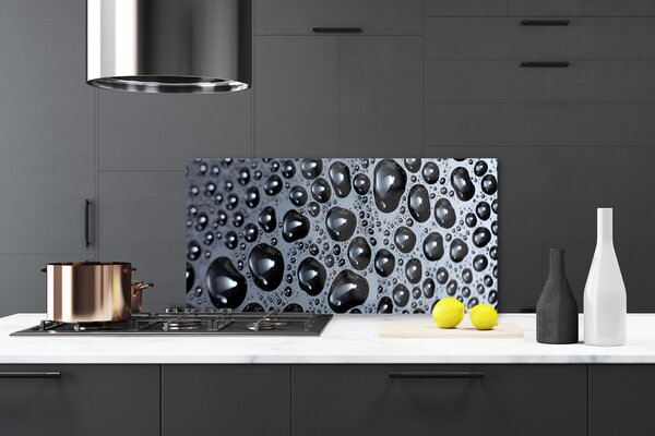 Panou sticla bucatarie Abstract Art Negru Gri