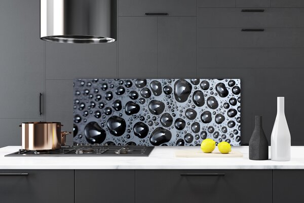 Panou sticla bucatarie Abstract Art Negru Gri