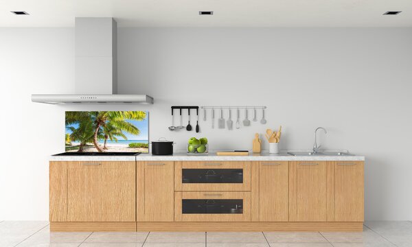 Panou sticla securizata bucatarie plaja tropicala