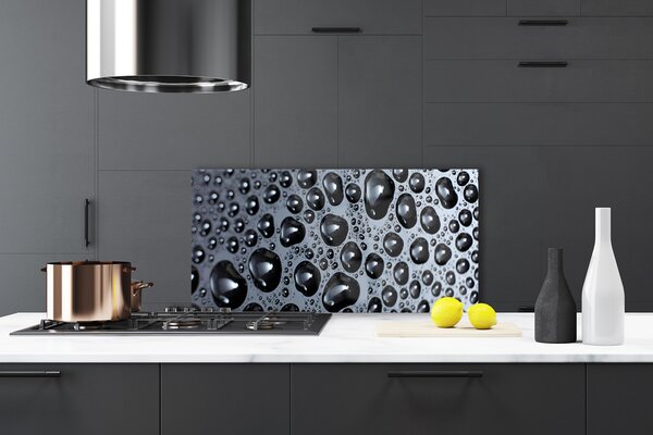 Panou sticla bucatarie Abstract Art Negru Gri