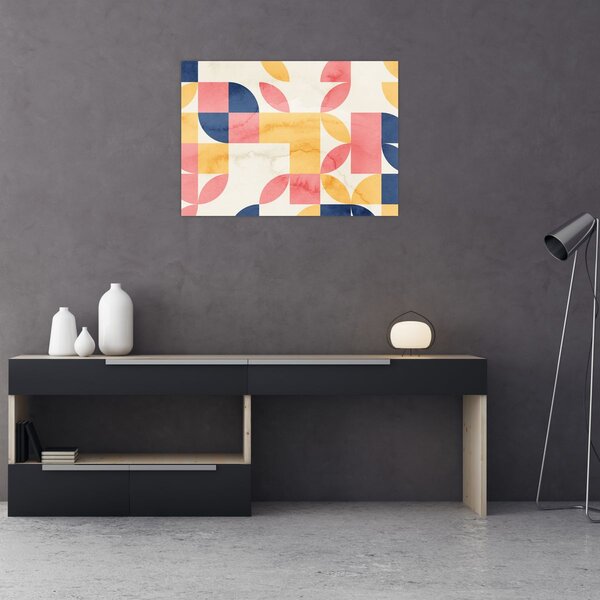 Tablou - Abstracție cu modele retro (70x50 cm)