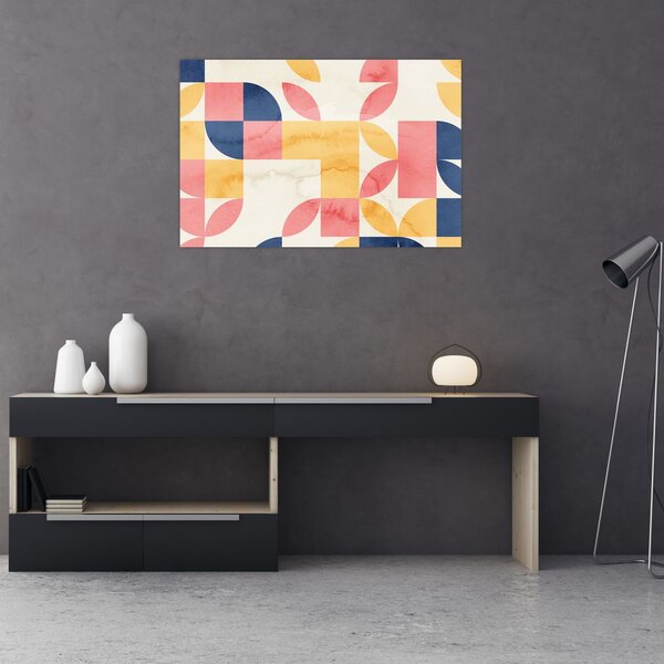 Tablou - Abstracție cu modele retro (90x60 cm)