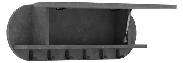 Cuier Kroma, Alb - Gri, 84x15x28 cm