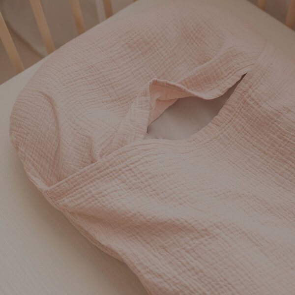 Husa din muselina dubla pentru babynest Kidizi natur, bumbac 100%